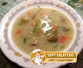 Овощной суп с сыром. Рецепт с фото
