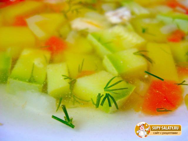 Овощной суп с кабачками. Рецепт с фото