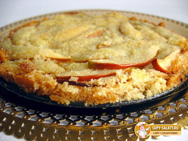 Яблочный пирог из манки. Рецепт с фото