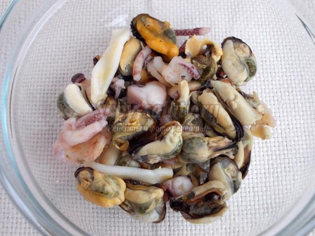 морепродукты в карамели