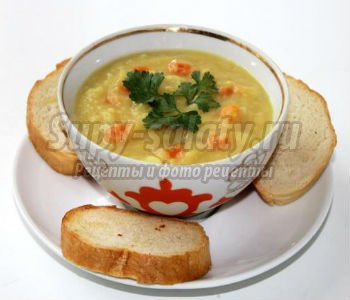 постный гороховый суп с овощами