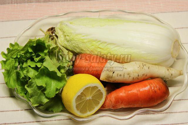 витаминный салат из зимних овощей
