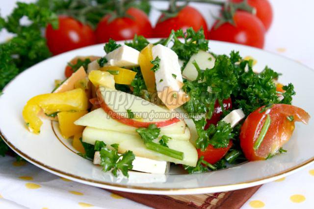 овощной салат с плавленым сыром
