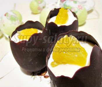 шоколадное яйцо с желе
