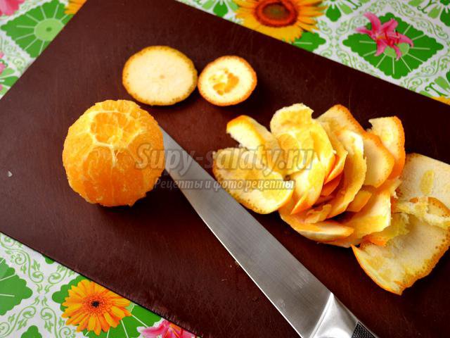 салат из апельсинов с карамелизованным луком