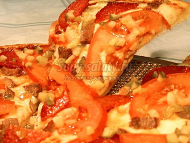 Отличный рецепт пиццы с помидорами