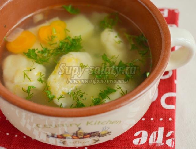 овощной суп с галушками