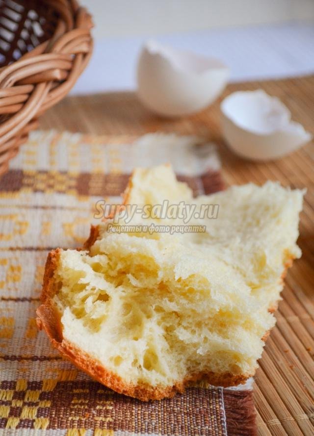 воздушный яичный хлеб в хлебопечке