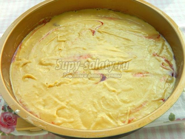 пирог со сливами в карамели