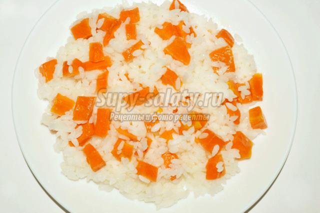 сладкий рис с тыквой и изюмом