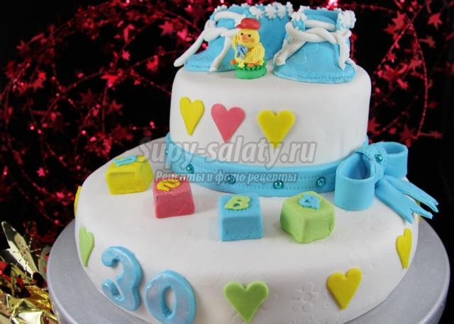 торт с мастикой на день рождения
