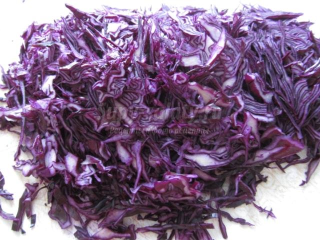 витаминный салат из фиолетовой капусты