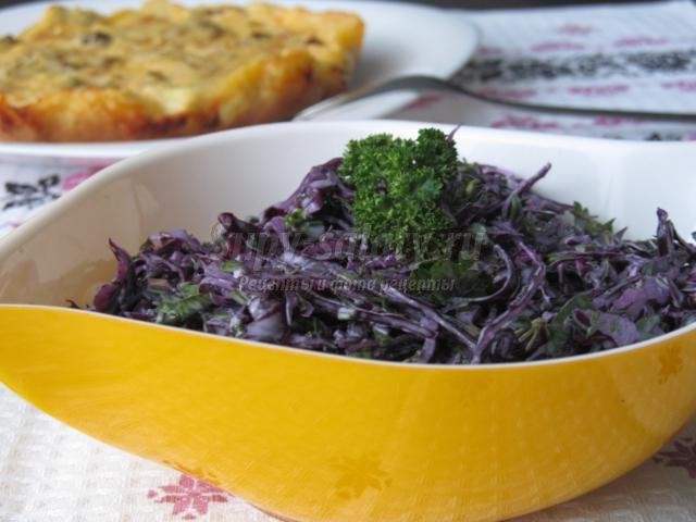 витаминный салат из фиолетовой капусты