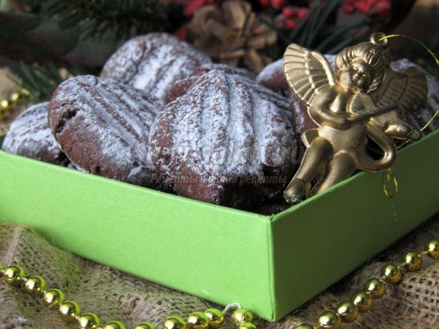 рождественское шоколадное печенье