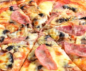 Пицца с грибами и ветчиной: итальянский рецепт