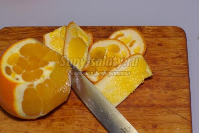 клубничный десерт с апельсинами