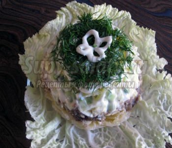 праздничный салат со шпротами