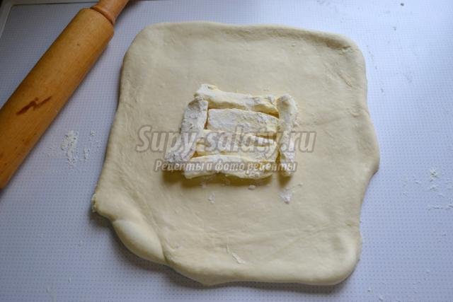 слойки из соленого теста на кефире