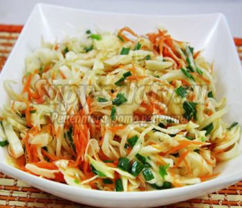 постный салат по-корейски в горячей заливке