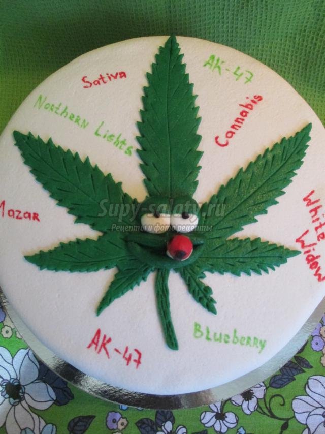 торт в виде марихуаны