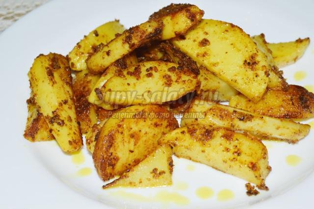 картофель с черемшой в горчично-сметанной заправке