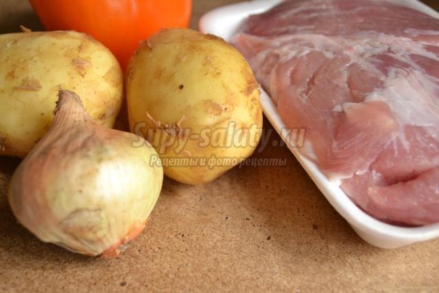 картошка с мясом в рукаве