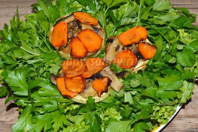 закуска из кабачков с грибами к Новому году