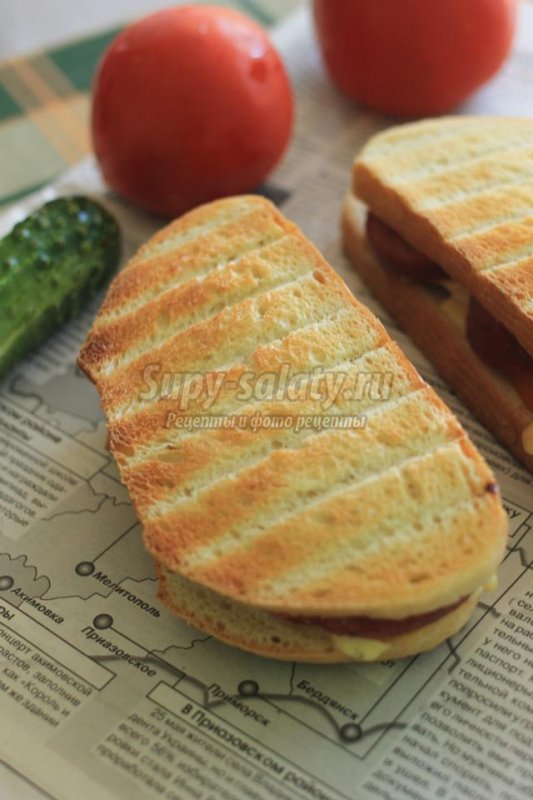 бутерброды с колбасой: лучшие рецепты с фото