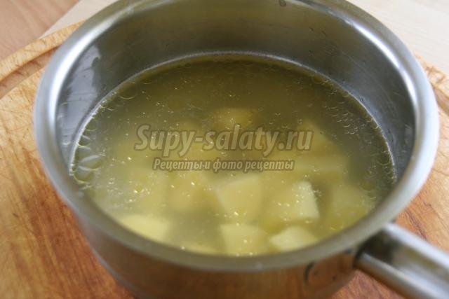 куриный суп со спаржевой фасолью 
