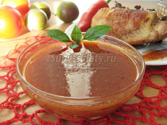 кисло-сладкий соус из слив и помидоров на зиму