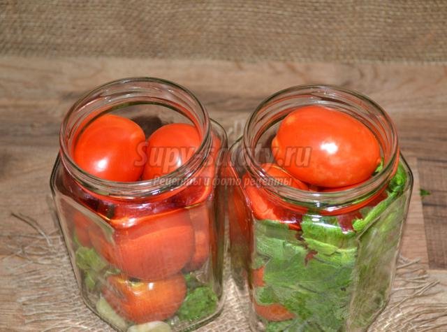 маринованные помидоры с мятой и гвоздикой