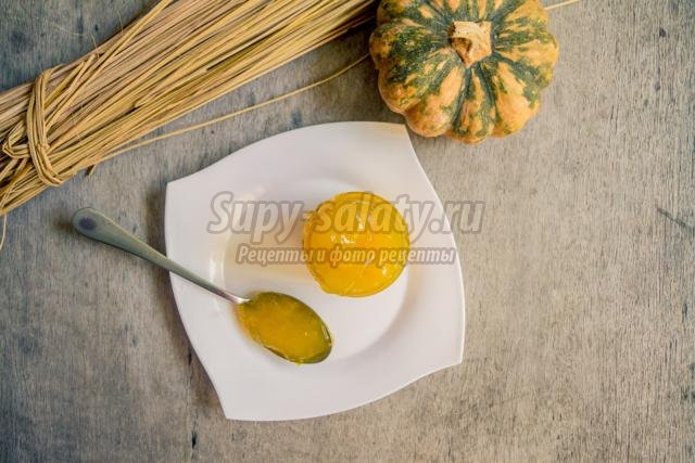 тыквенный десерт с желатином