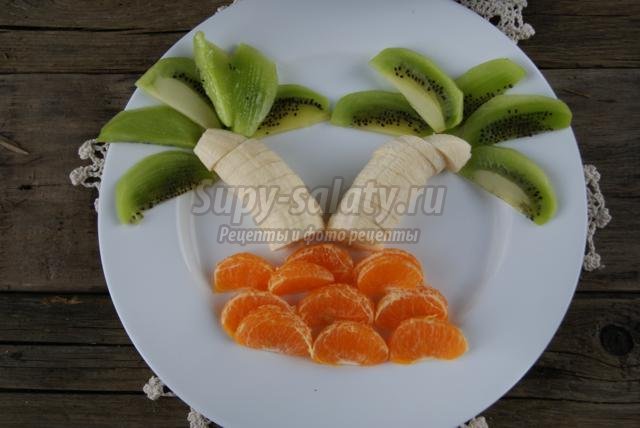фруктовая нарезка для детей. Тропический остров