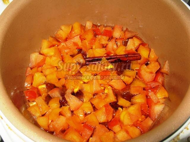 Варенье из слив и яблок с апельсином в мультиварке
