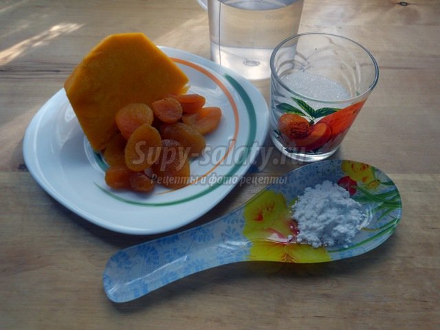 Десерт из тыквы и кураги