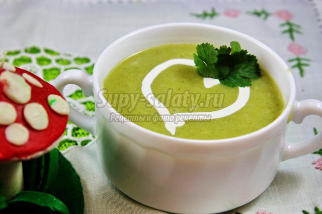 диетический суп-пюре из брокколи и риса