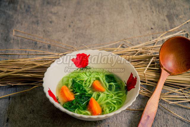 куриный суп с лапшой и овощами