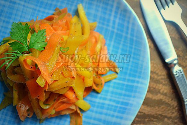 салат из тыквы и морковки по-корейски
