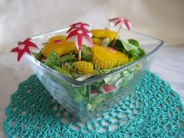 витаминный диетический салат. Весна