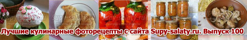 Лучшие кулинарные фоторецепты с сайта Supy-salaty.ru. Выпуск 100