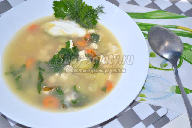 зеленый суп со щавелем и крапивой