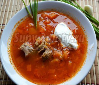 суп из тыквы с помидорами