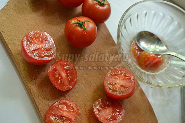 помидоры, фаршированные креветками и рисом