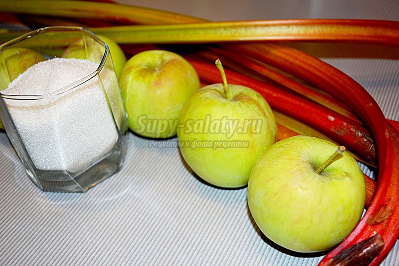 варенье из ревеня с яблоками