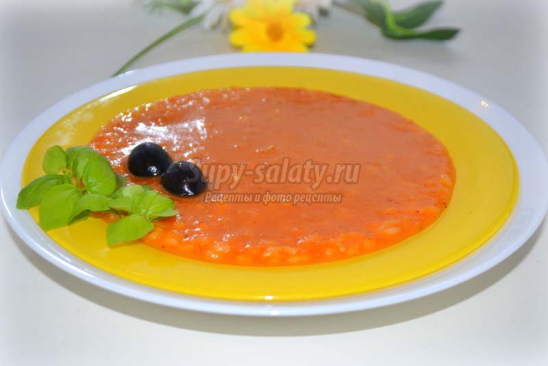 суп с томатом и рисом