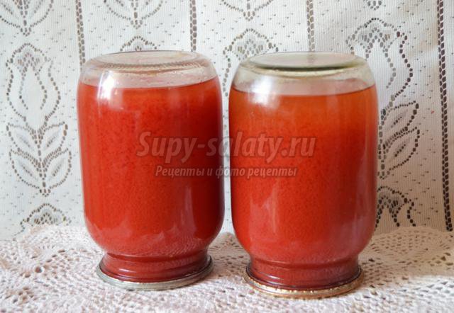 томатный сок с сахаром на зиму