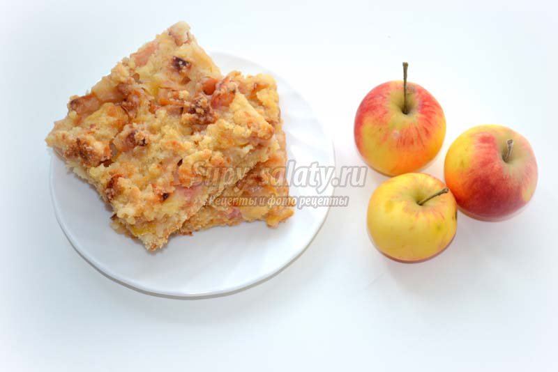 яблочный пирог со сметаной фото