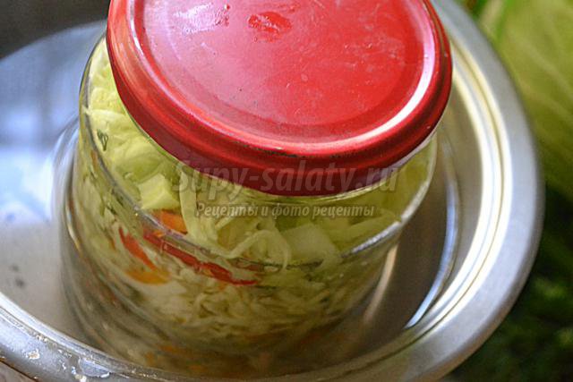 стерилизованный салат из капусты на зиму