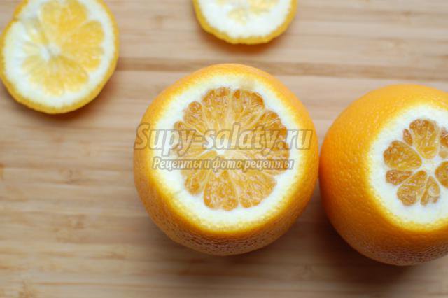 тыковки из апельсинов с желе на Хэллоуин