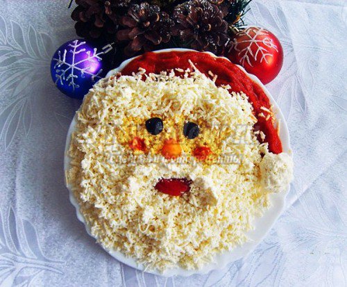 Салат дед мороз: новогодние рецепты с фото.
